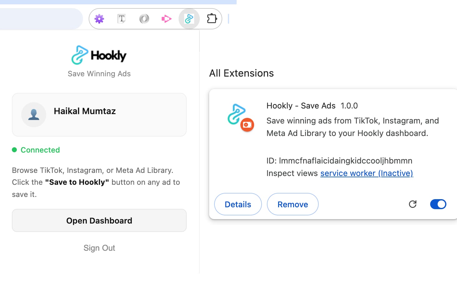 Extension UI